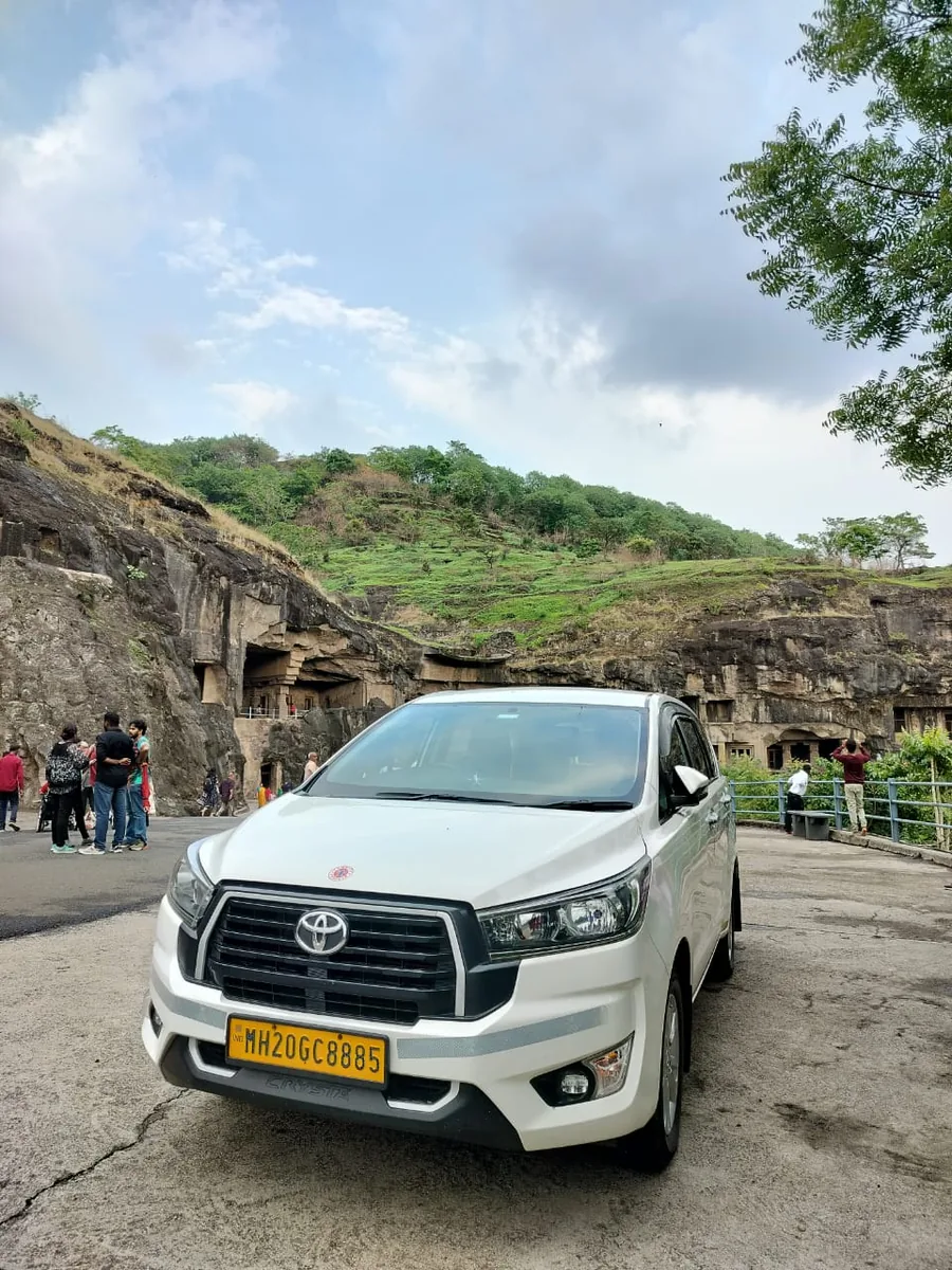 Innova Crysta on an Ellora sightseeing tour