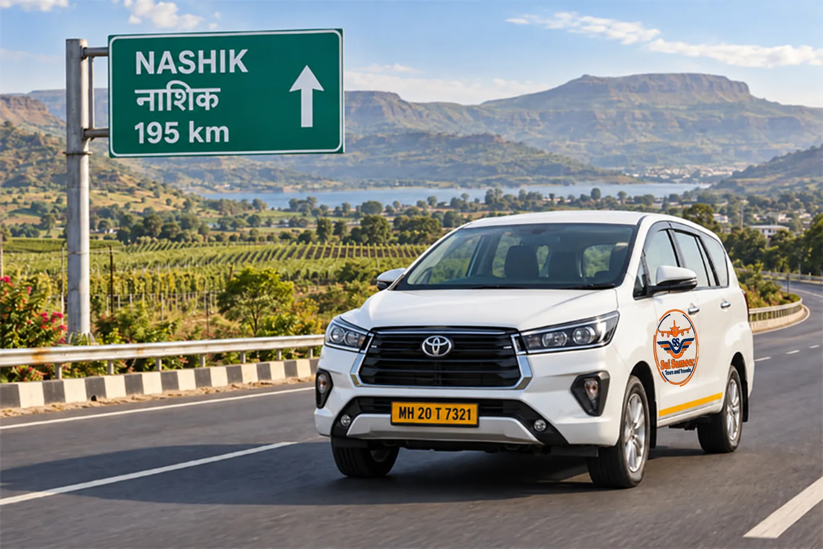 Chhatrapati Sambhajinagar (Aurangabad) to Nashik cab route