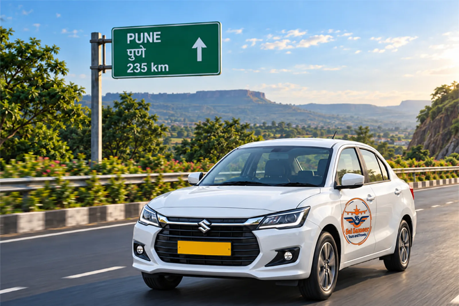 Chhatrapati Sambhajinagar (Aurangabad) to Pune cab route