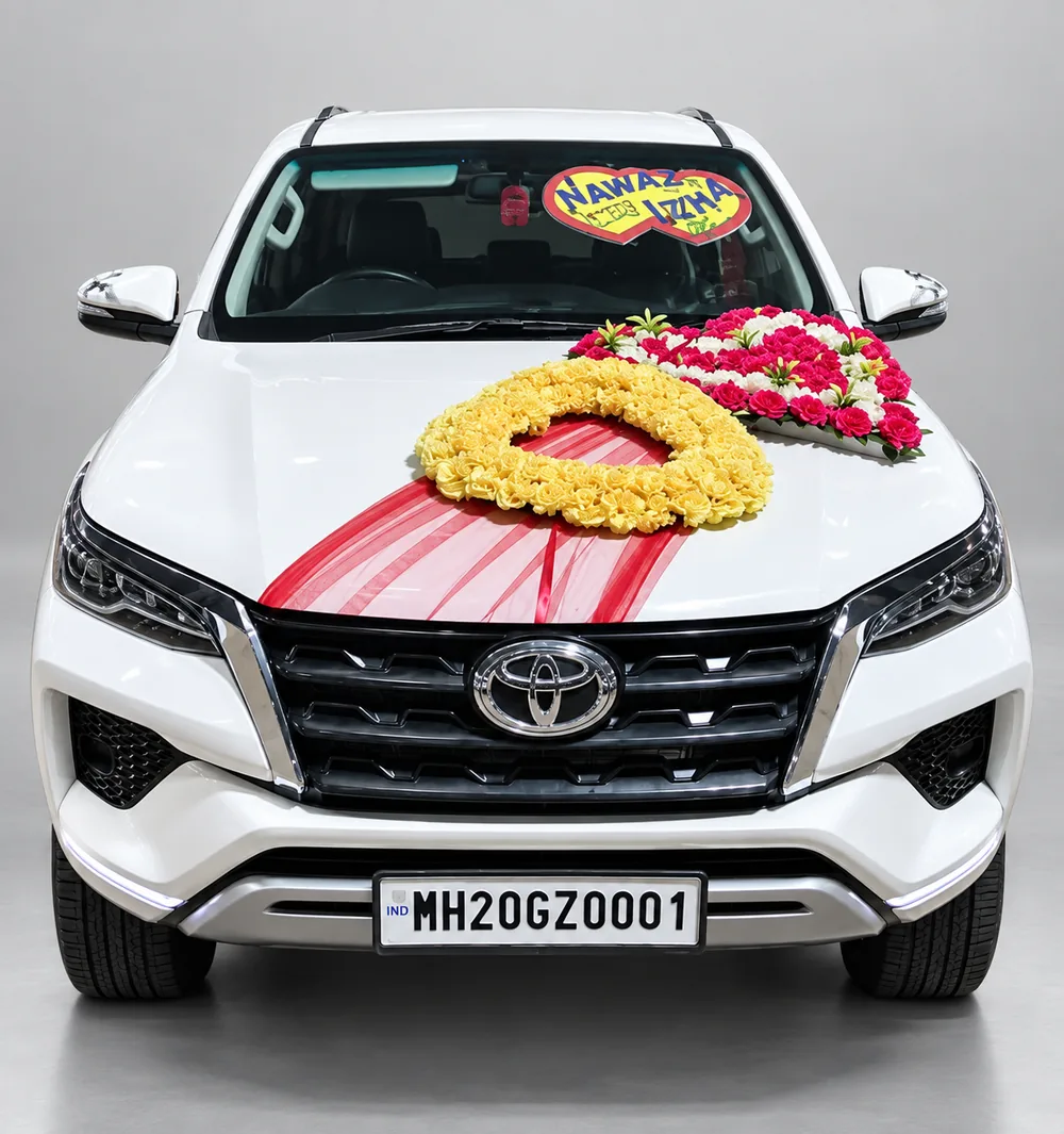Decorated Toyota Fortuner for a wedding